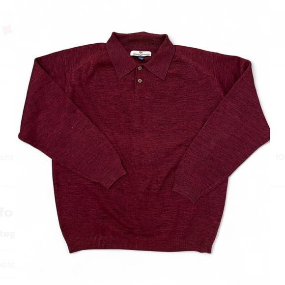 Tommy Bahama Bergundy Collared Sweater - Picture 1 of 3